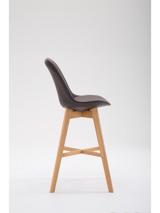 Barstol Cannes imiteret læder Natura, brun