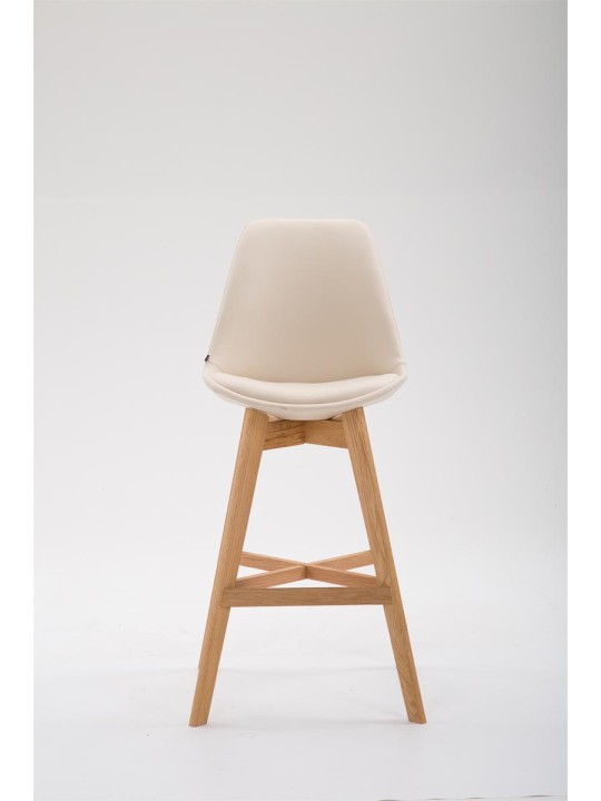 Barstol Cannes imiteret læder Natura, creme