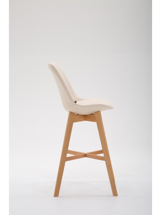 Barstol Cannes imiteret læder Natura, creme