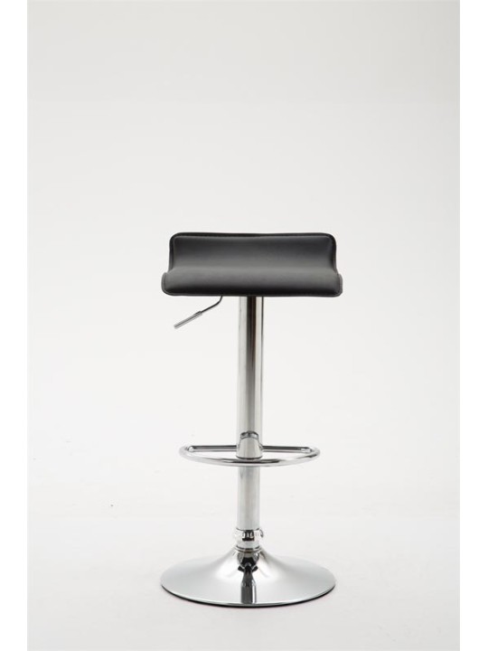 Barstol Dyn V2 imiteret læder krom, sort Barstol Dyn V2 imiteret læder krom, sort