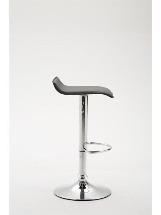 Barstol Dyn V2 imiteret læder krom, sort Barstol Dyn V2 imiteret læder krom, sort