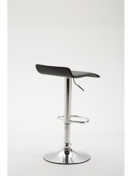 Barstol Dyn V2 imiteret læder krom, sort Barstol Dyn V2 imiteret læder krom, sort