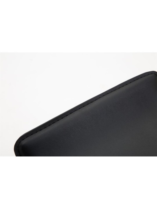 Barstol Dyn V2 imiteret læder krom, sort Barstol Dyn V2 imiteret læder krom, sort