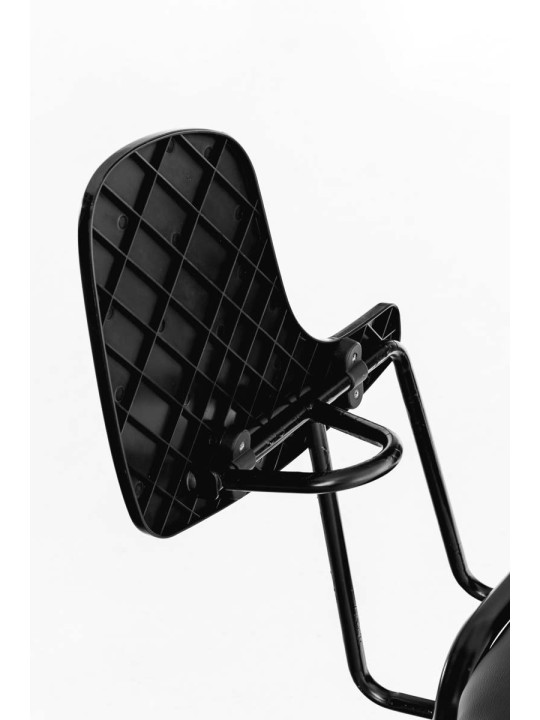 Ken stol med klapbord imiteret læder, sort