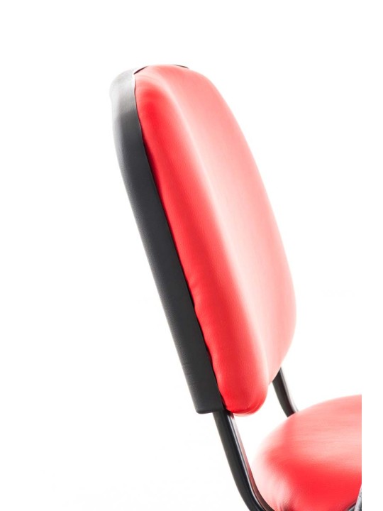 Ken stol med klapbord imiteret læder, rød