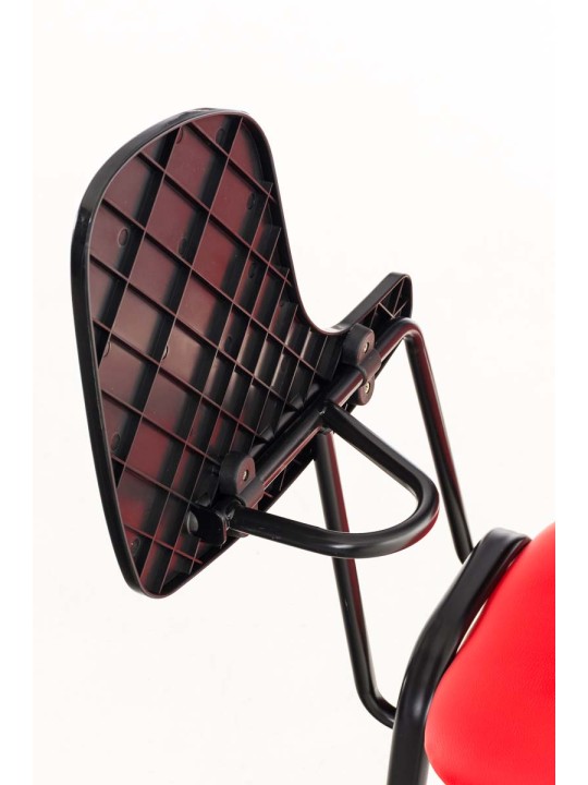 Ken stol med klapbord imiteret læder, rød