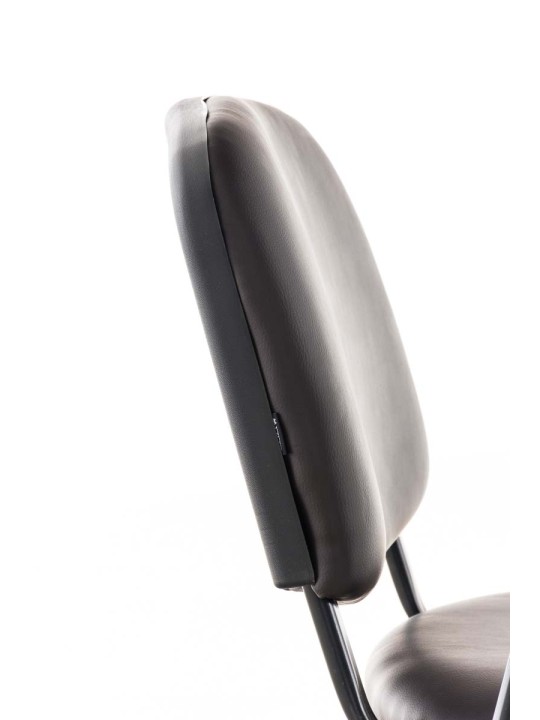 Ken stol med klapbord imiteret læder, brun