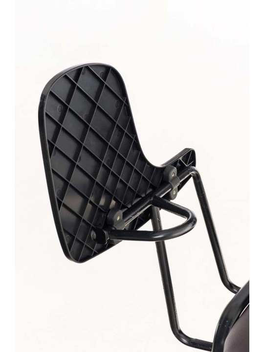 Ken stol med klapbord imiteret læder, brun