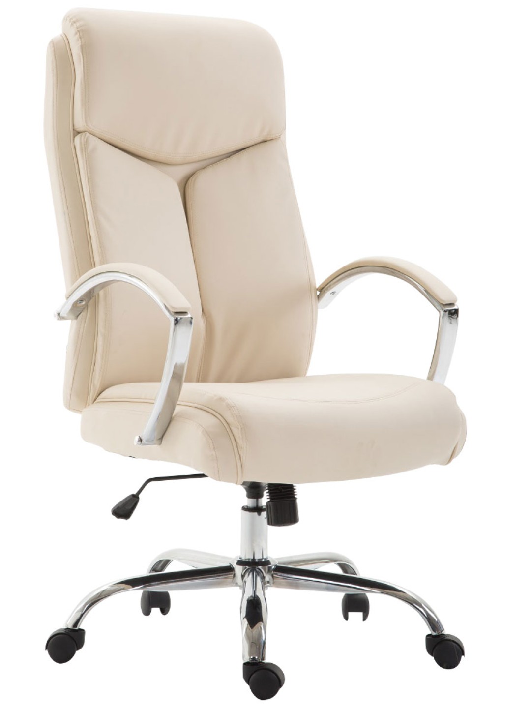 Kontorstol Vaud imiteret læder, creme
