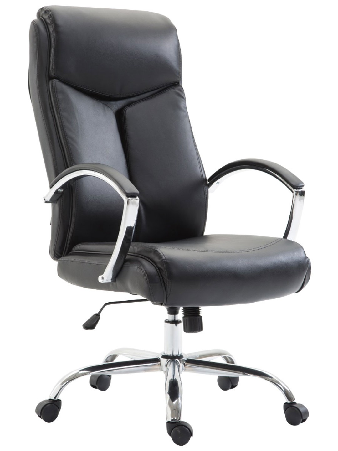 Kontorstol Vaud imiteret læder, sort