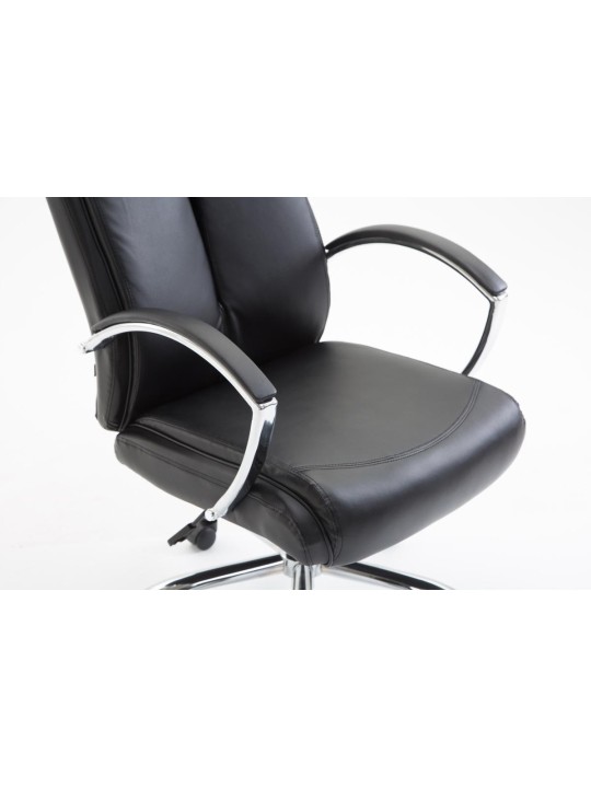 Kontorstol Vaud imiteret læder, sort