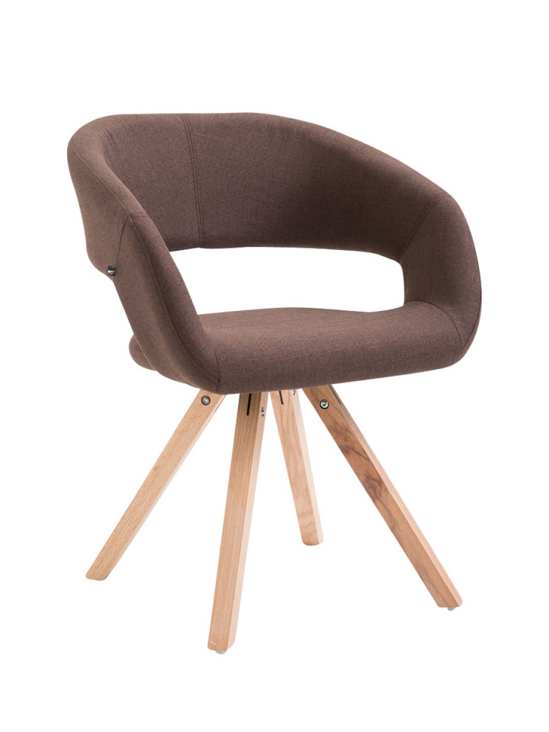 Spisestuestol Suez stof Natura, brun