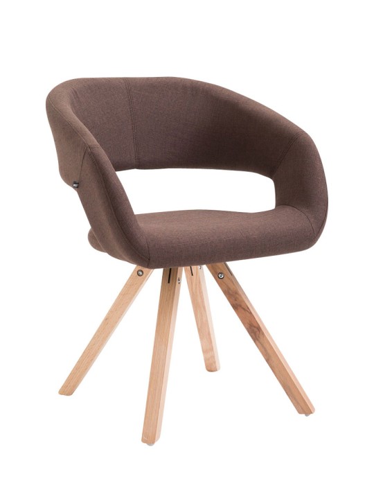 Spisestuestol Suez stof Natura, brun