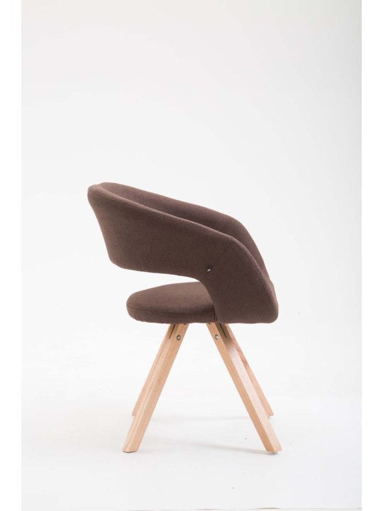 Spisestuestol Suez stof Natura, brun