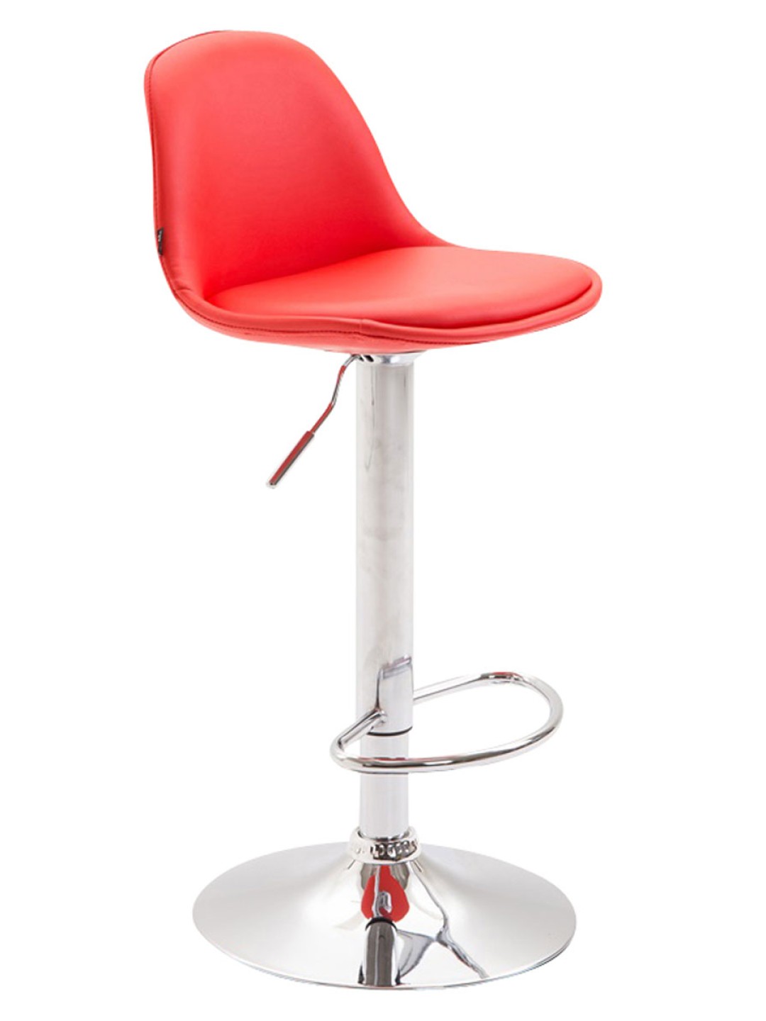 Barstol Kiel fuldpolstret kunstlæder, rød