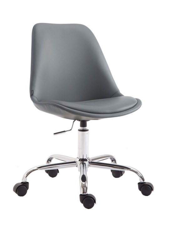 Kontorstol Toulouse imiteret læder, grå