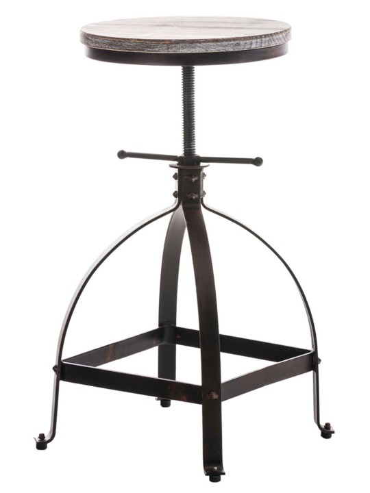 Raja skammel, træ, bronze