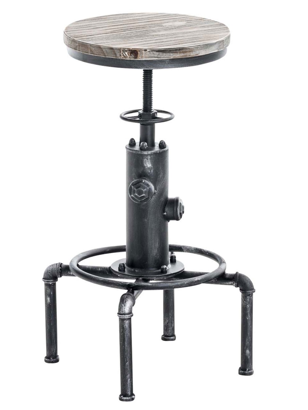 Barstol Lumos, træ, antik sølv