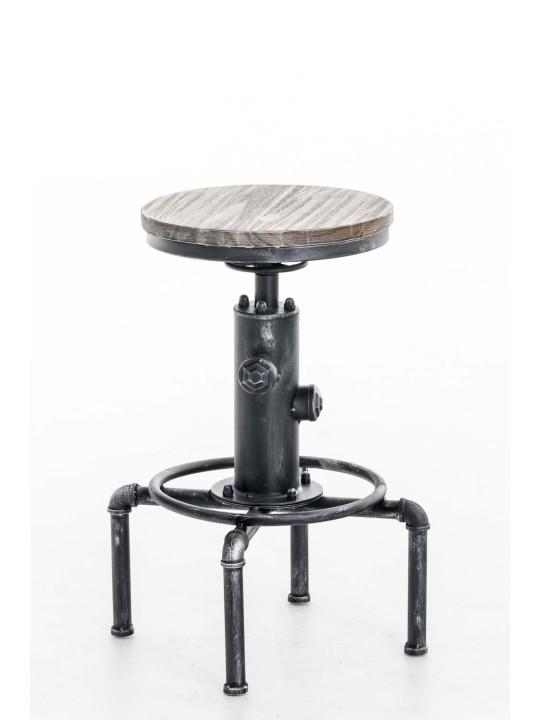 Barstol Lumos, træ, antik sølv