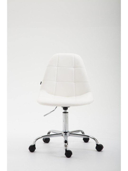 Kontorstol Reims imiteret læder, hvid