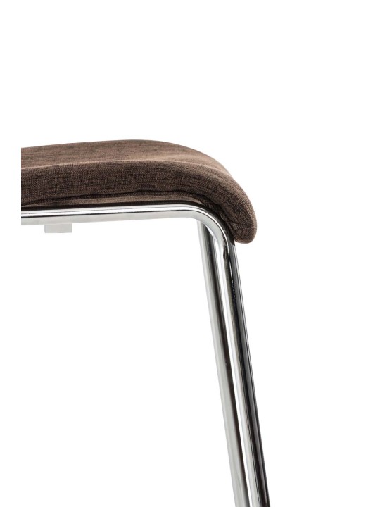 Barstol Hoover stof 4 fods stel krom, brun Barstol Hoover stof 4 fods stel krom, brun