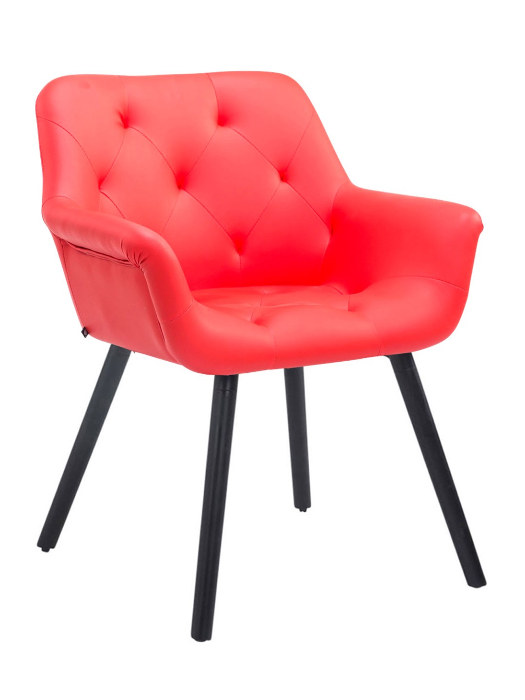 Besøgsstol Cassidy imiteret læder, rød