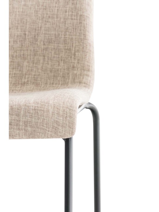 Barstol Hoover stof 4 fods stel, creme Barstol Hoover stof 4 fods stel, creme