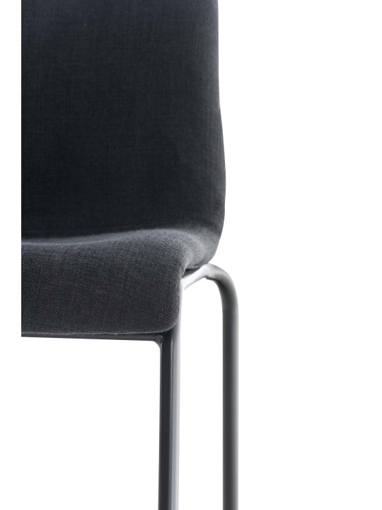 Barstol Hoover stof 4 fods stel, sort Barstol Hoover stof 4 fods stel, sort