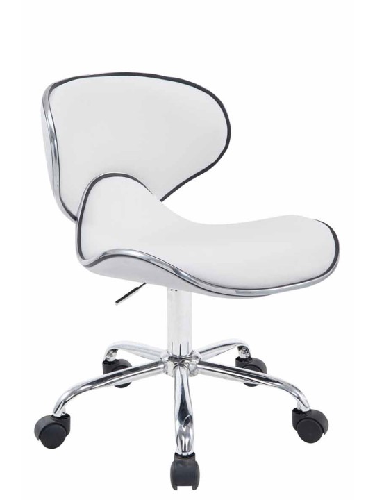 Arbejdsskammel Las Vegas V2 kunstlæder, hvid