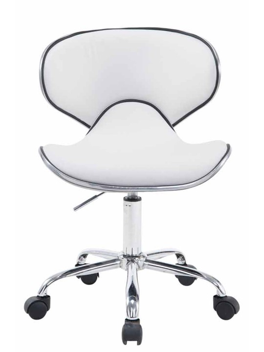 Arbejdsskammel Las Vegas V2 kunstlæder, hvid