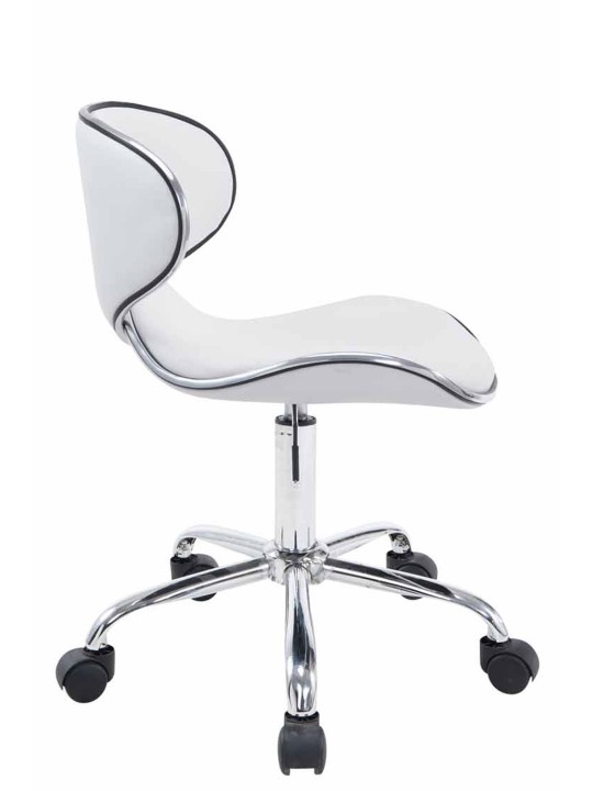 Arbejdsskammel Las Vegas V2 kunstlæder, hvid