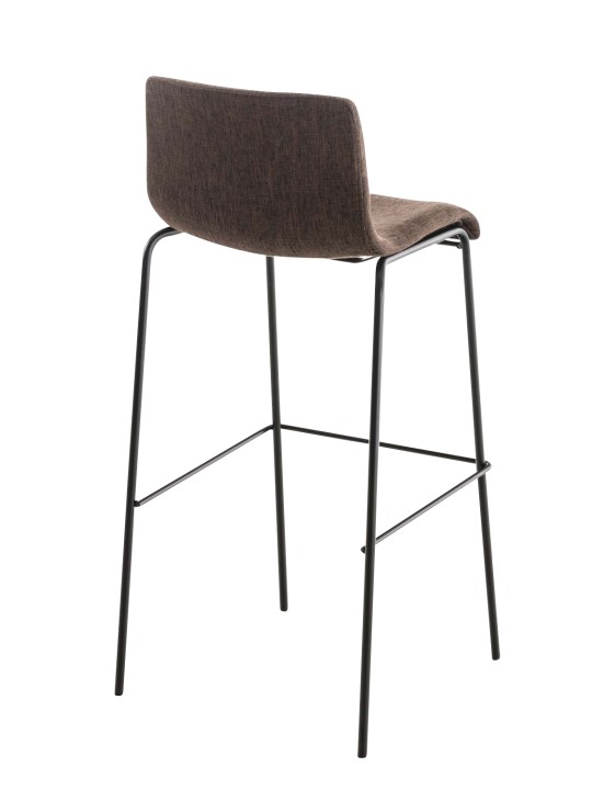 Sæt med 2 barstole Hoover stof 4 fods stel, brun