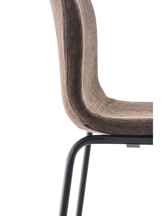 Sæt med 2 barstole Hoover stof 4 fods stel, brun