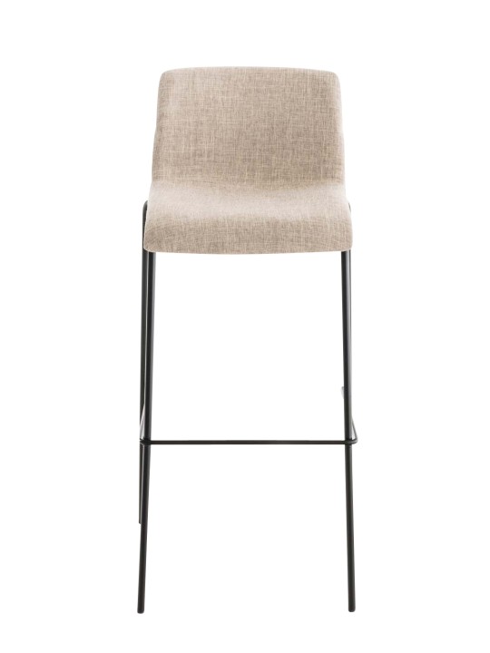 Sæt med 2 barstole Hoover stof 4 fods stel, creme