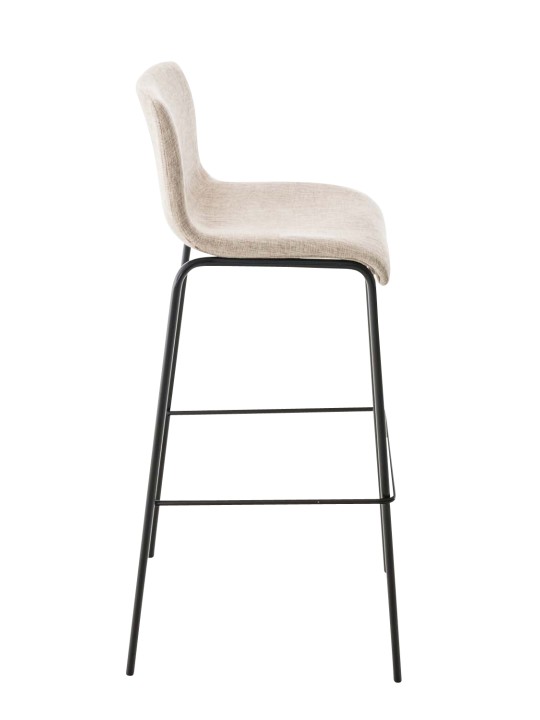 Sæt med 2 barstole Hoover stof 4 fods stel, creme