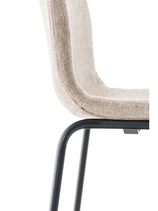 Sæt med 2 barstole Hoover stof 4 fods stel, creme