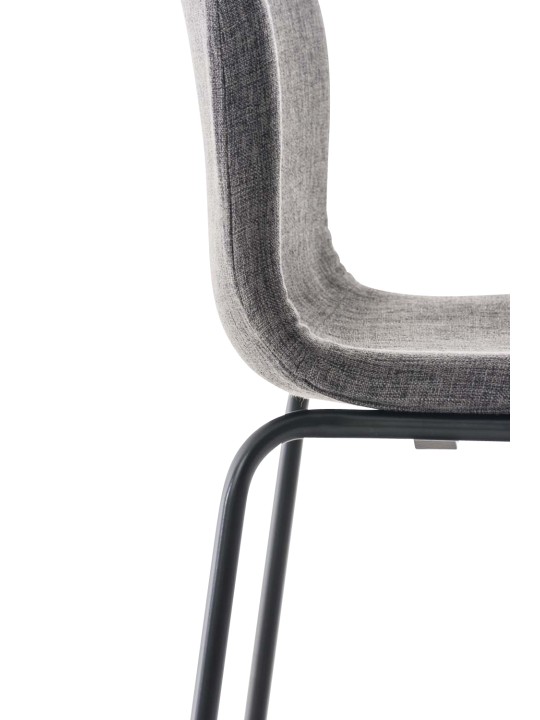 Sæt med 2 barstole Hoover stof 4 fods stel, lysegrå