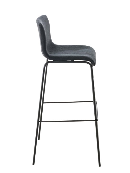 Sæt med 2 barstole Hoover stof 4 fods stel, sort