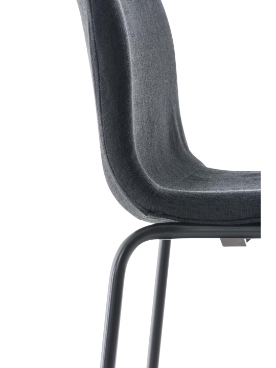 Sæt med 2 barstole Hoover stof 4 fods stel, sort