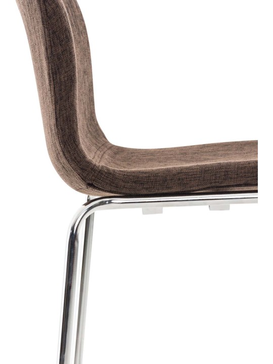 Sæt med 2 barstole Hoover stof 4 fods stel krom, brun