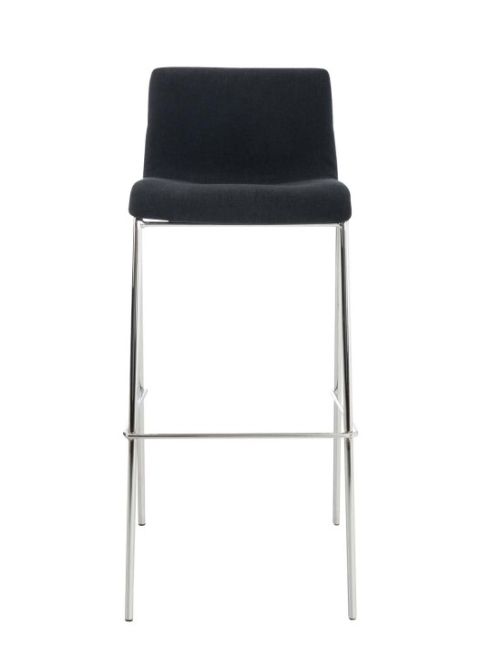Sæt med 2 barstole Hoover stof 4 fods stel krom, sort