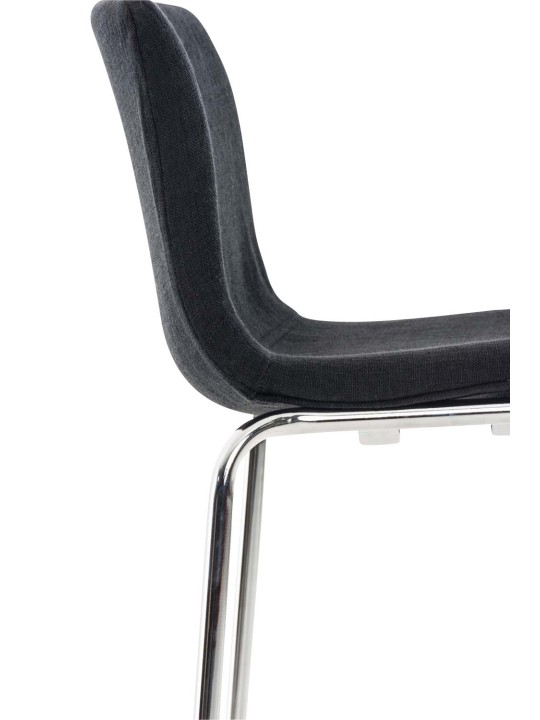 Sæt med 2 barstole Hoover stof 4 fods stel krom, sort