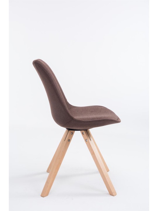 Besøgsstol Toulouse stof Natura Square, brun Besøgsstol Toulouse stof Natura Square, brun