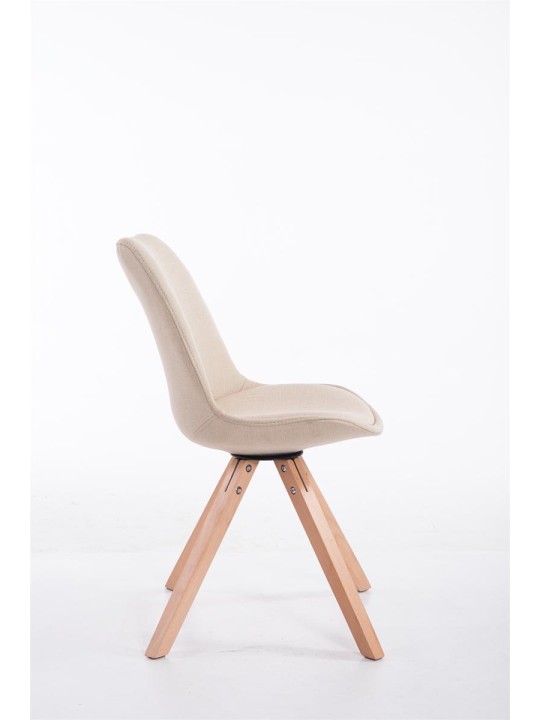 Besøgsstol Toulouse stof Natura Square, creme Besøgsstol Toulouse stof Natura Square, creme