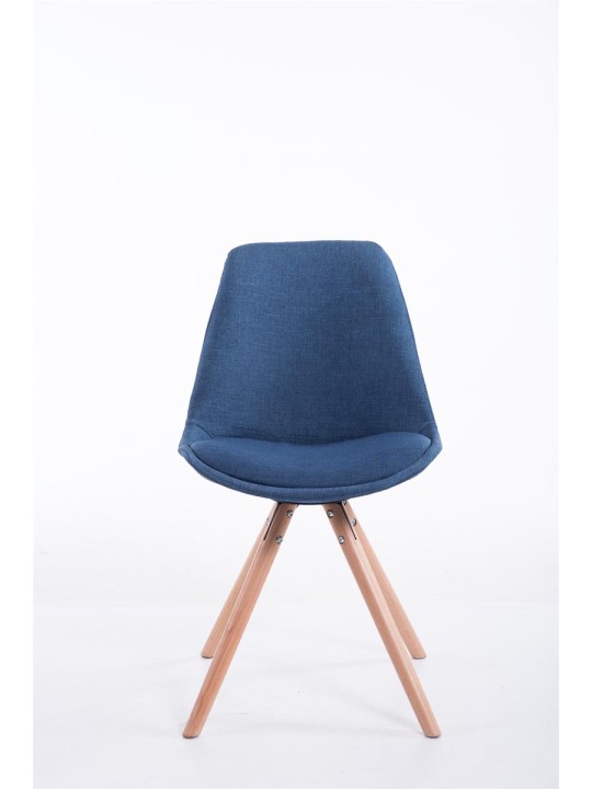Besøgsstol Toulouse stof Natura rund, blå Besøgsstol Toulouse stof Natura rund, blå