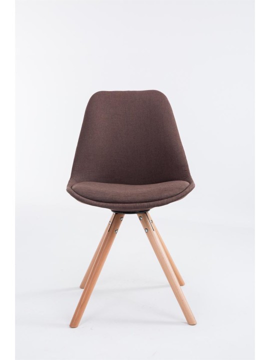 Besøgsstol Toulouse stof Natura rund, brun Besøgsstol Toulouse stof Natura rund, brun