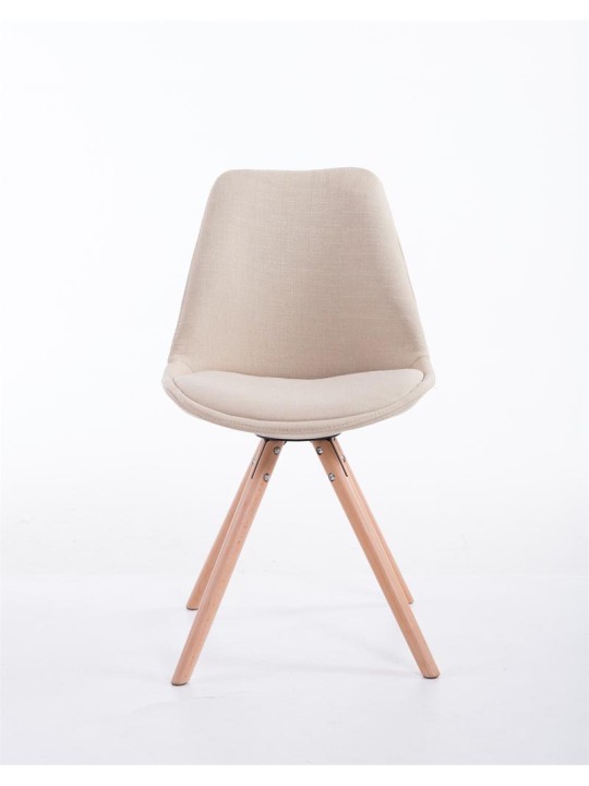 Besøgsstol Toulouse stof Natura rund, creme Besøgsstol Toulouse stof Natura rund, creme