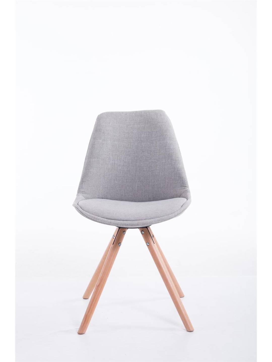 Besøgsstol Toulouse stof Natura rund, grå