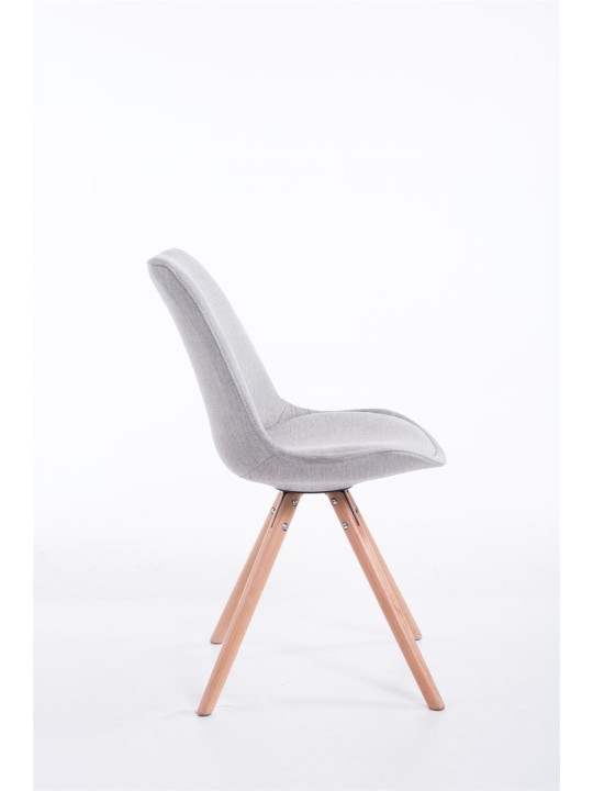 Besøgsstol Toulouse stof Natura rund, grå Besøgsstol Toulouse stof Natura rund, grå