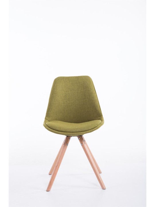 Besøgsstol Toulouse stof Natura rund, grøn Besøgsstol Toulouse stof Natura rund, grøn